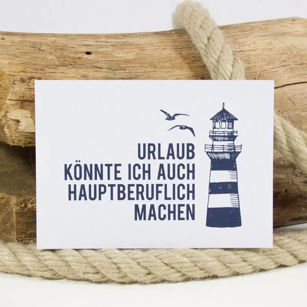 Bow & Hummingbird Bow & Hummingbird Postkarte "Urlaub hauptberuflich" – Produktbild 1 von 1