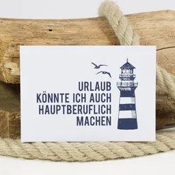 Bow & Hummingbird Bow & Hummingbird Postkarte "Urlaub hauptberuflich" – Produktbild 1 von 1