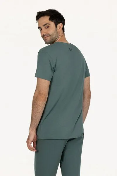 Renegade Guru Renegade Guru Herren Yoga Shirt Namaste, Forest (grün), – Produktbild 4 von 5