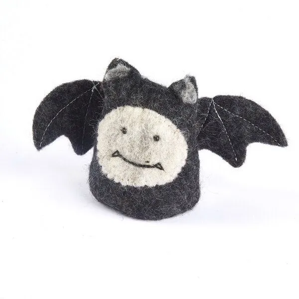 short'n'pietz short'n'pietz Fledermaus als Filz Eierwärmer, Schwarz grau, – Produktbild 1 von 1
