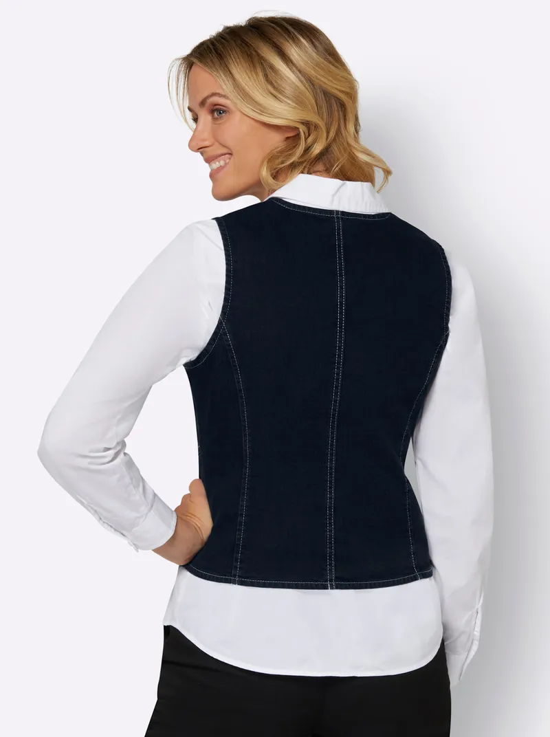 Witt Jeansweste dark blue, Dark blue, – Produktbild 2 von 2