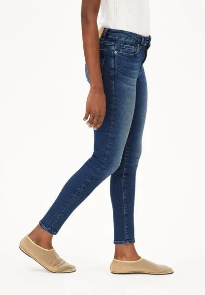 ARMEDANGELS ARMEDANGELS TILLAA Damen Skinny Jeans Mid Waist Bio-Baumwoll Mix X-Stretch, Blue, – Produktbild 4 von 8