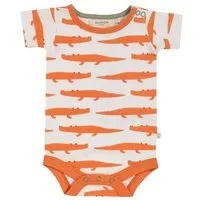 Pigeon by Organics for Kids Pigeon by Organics for Kids Kinder-Kurzarmbody mit Aufdruck, Orange (krokodilaufdruck), – Produktbild 1 von 1