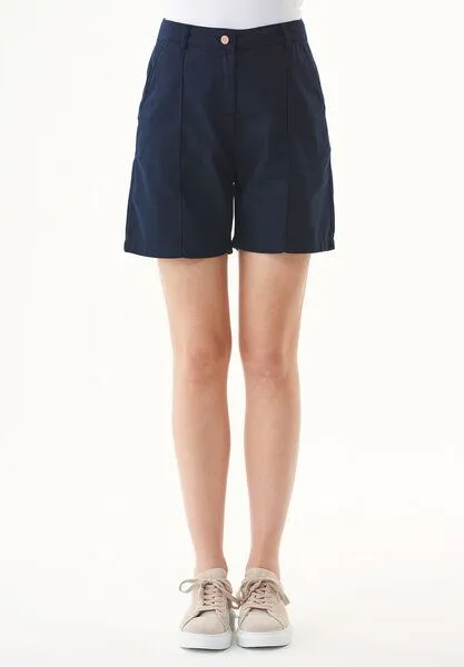 ORGANICATION ORGANICATION Shorts aus TENCEL Lyocell und Bio-Baumwolle, Blau(nav), – Produktbild 1 von 3