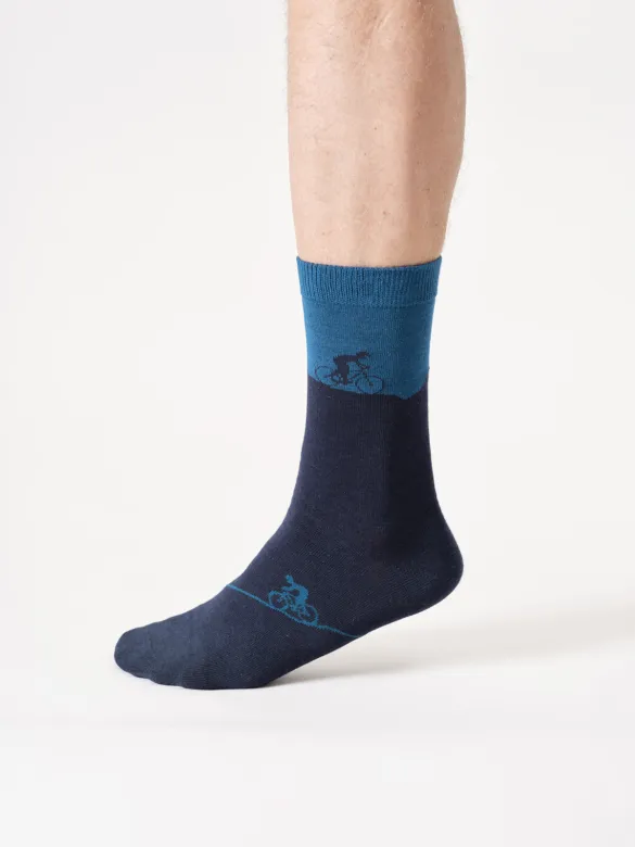 Thought Socken Modell: Mountain Bike, Lake blue, – Produktbild 1 von 1