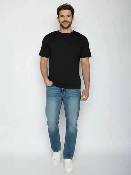 GreenBomb GREENBOMB Basic Fusion - Lässiges Oversize-T-Shirt aus Bio-Baumwolle / GOTS / Fair & Vegan, Schwarz (black), – Produktbild 3 von 4