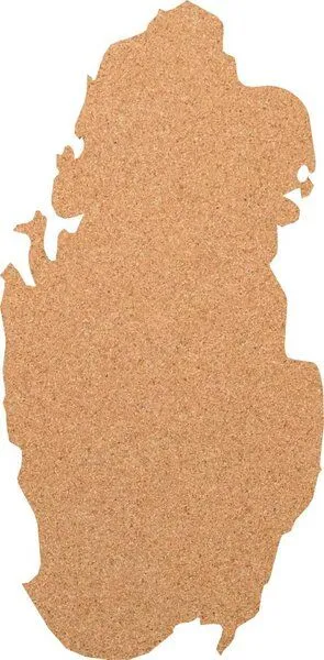 Kork-Deko Kork-Deko Katar als Pinnwand aus Kork XXL ca. 80x50 cm | Umriss Katar – Produktbild 2 von 2
