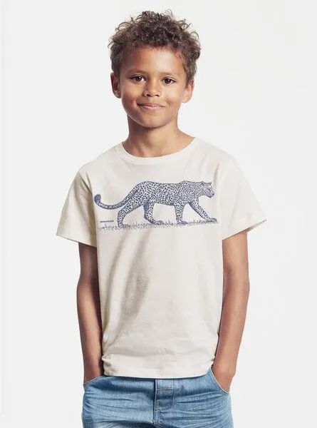 Peaces.bio - handbedruckte Biomode Peaces.bio - handbedruckte Biomode Bio-Kinder T-Shirt Leopard, Sand, – Produktbild 2 von 2