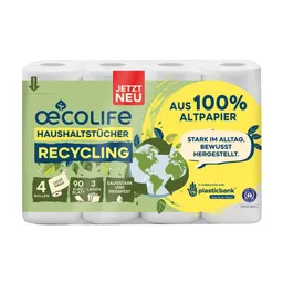 oecolife Küchentücher 4er RECYCLING – Produktbild 1 von 1