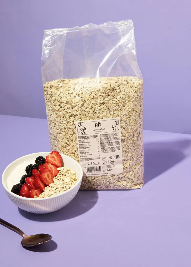 KoRo Bio Haferflocken Großblatt 4 x 2,5 kg – Produktbild 4 von 5