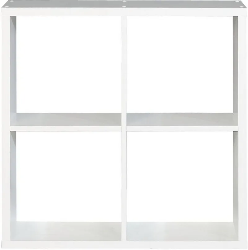 FORTE Standregal Mauro, Fachgröße 33x33cm, 4 Fächer, Weiß, – Produktbild 4 von 8