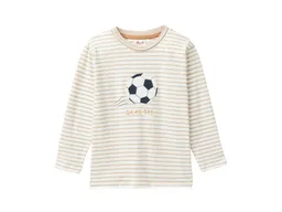 People Wear Organic People Wear Organic Langarm-Shirt dunkelsand geringelt Gr. 122/128 – Produktbild 1 von 1