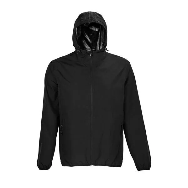 NEOBLU NEOBLU Unisex Wasserdichte Windjacke Atmungsaktiv Kapuzenjacke Übergangsjacke Wandern Trekking, Schwarz, – Produktbild 1 von 3