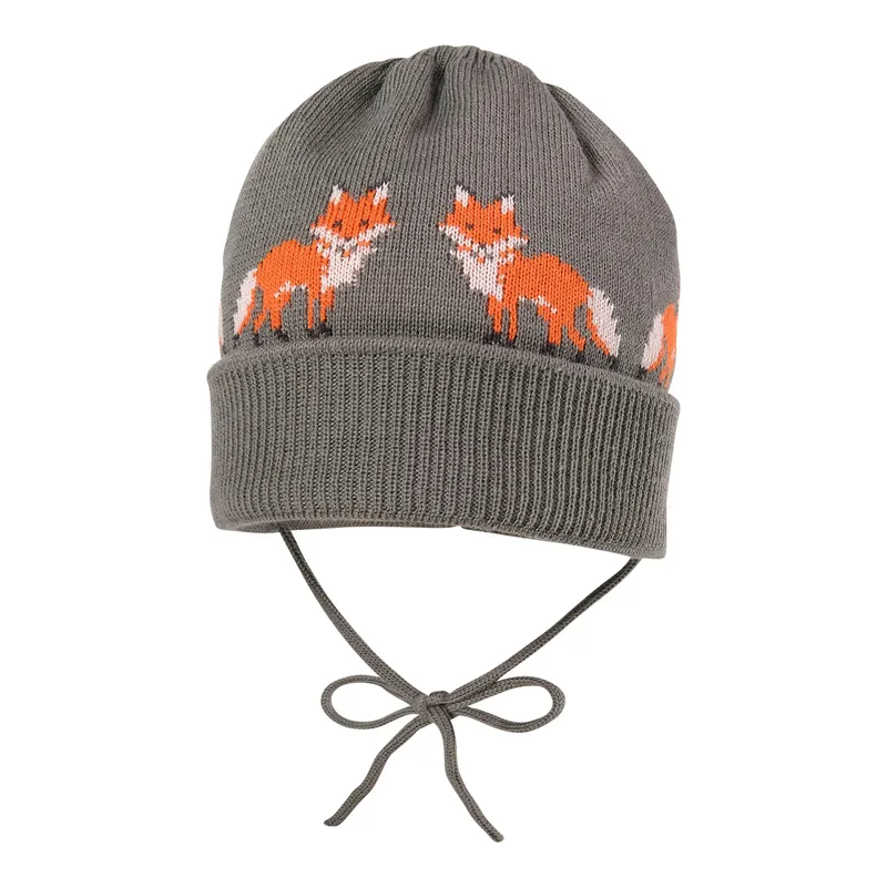 Maximo Maximo Winter-Strickmütze Füchse, Khaki | orange, – Produktbild 1 von 1