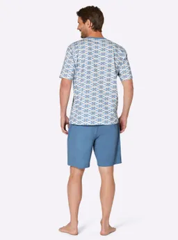 wäschepur men Shorty mittelblau-champagner – Produktbild 1 von 1