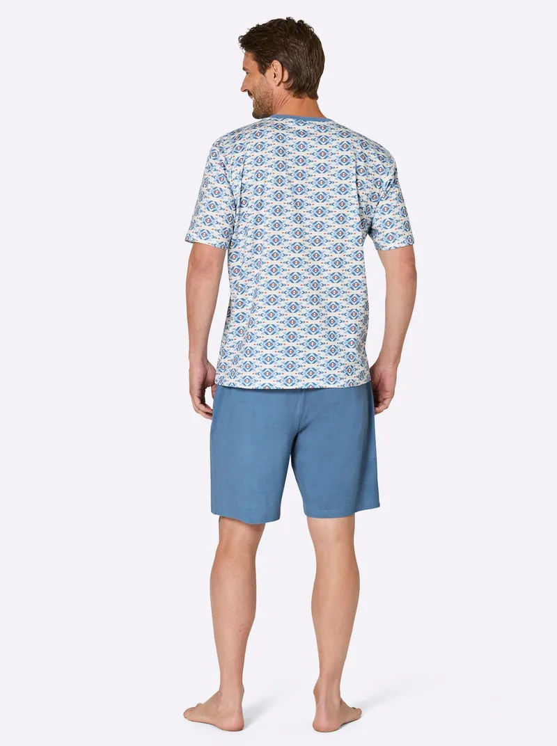 wäschepur men Shorty mittelblau-champagner, Mittelblau-champagner, – Produktbild 1 von 2