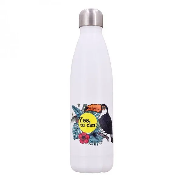 Dora's Dora's Dora’s Edelstahl-Thermoflasche "Tucan" (0,5l) – Doppelwandig & Isoliert – Exotisches Design – Produktbild 1 von 2
