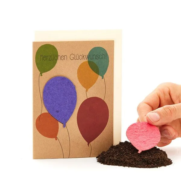 Die Stadtgärtner Die Stadtgärtner Glückwunschkarte mit Saatpapier I Karte für Geburtstag, Hochzeit etc. – Produktbild 3 von 3