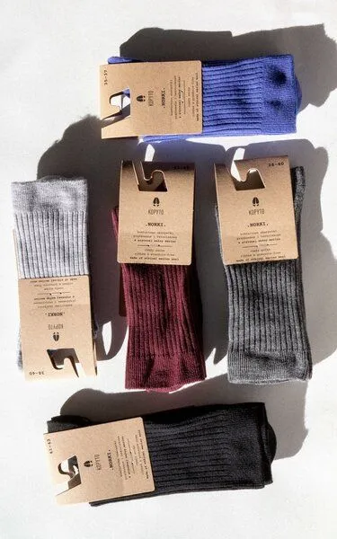 Kopyto Kopyto NORKI RWS – Gerippte Merino-Socken aus RWS-Merinowolle – Nachhaltig & zeitlos, Schwarz, – Produktbild 4 von 4