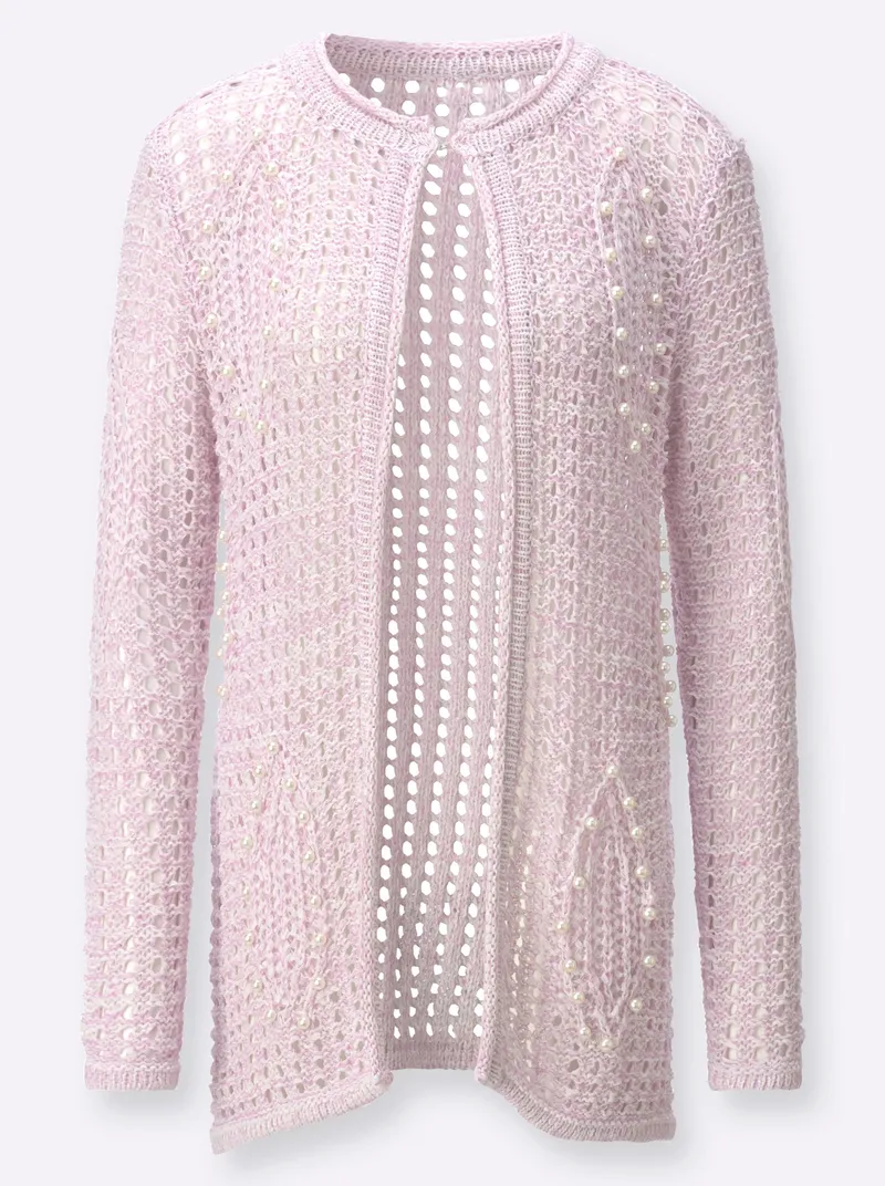 Witt Longstrickjacke, Ecru-orchidee-meliert, – Produktbild 1 von 2