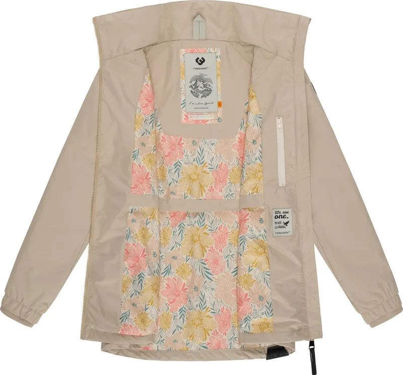 ragwear ragwear Outdoorjacke Tacy wasserdichte Damen Übergangsjacke mit hohem Kragen, Braun, – Produktbild 1 von 5