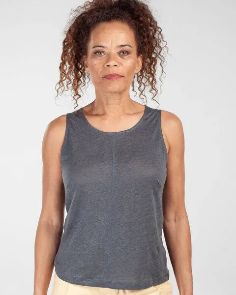 Alma & Lovis Alma & Lovis Leinentop aus Leinen-Jersey | Linen Top, Grün, – Produktbild 1 von 4