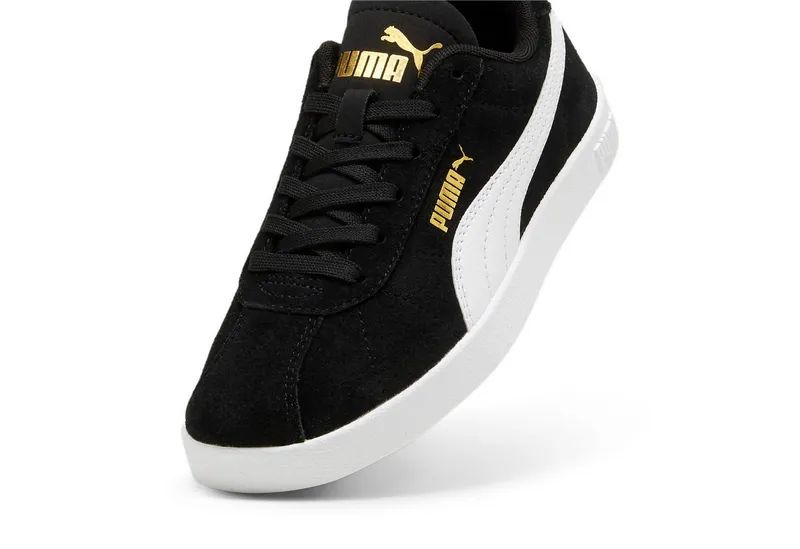 Puma Puma CLUB II JR Sneaker (für Jugendliche) aus Leder, mit Schnürung, mit leicht profilierter Gummilaufsohle, Schwarz, – Produktbild 5 von 5