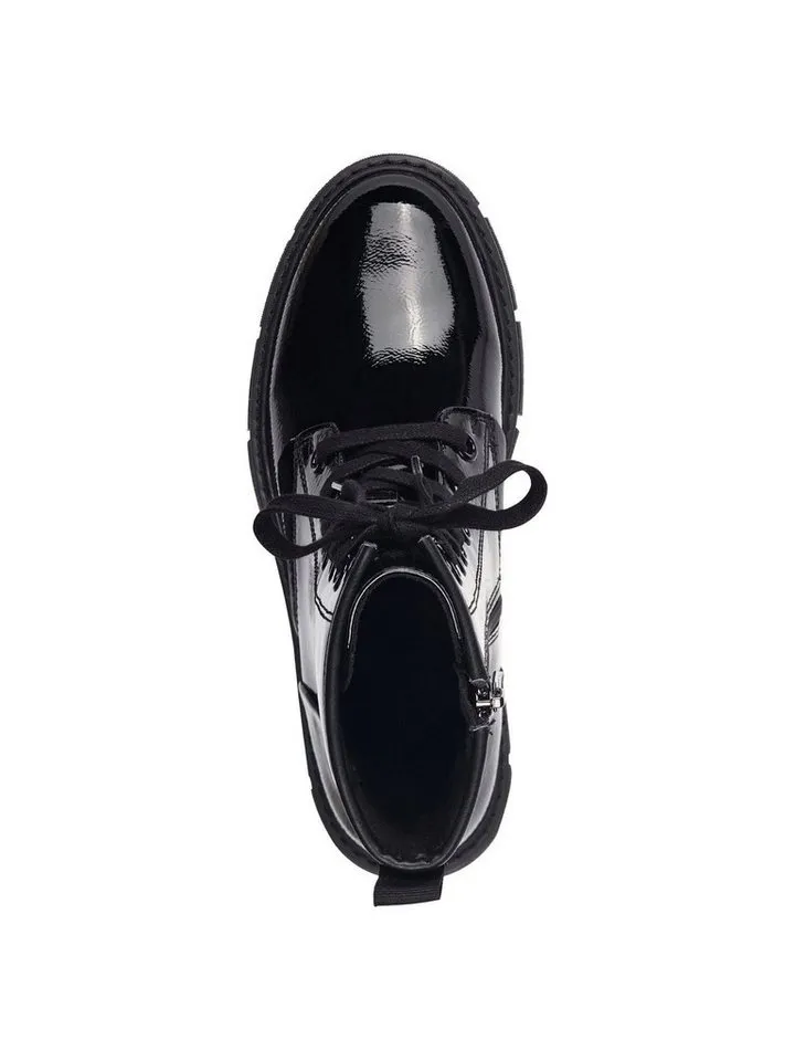 Marco Tozzi Marco Tozzi Vegan, MT FEEL ME mit Blockabsatz Blockabsatz Schnürstiefelette Vegan, Schwarz, – Produktbild 2 von 5