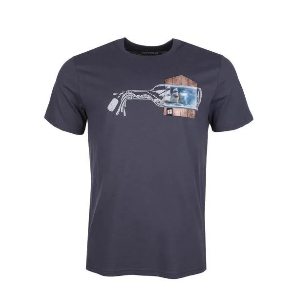 FÄDD FÄDD Herren T-Shirt Rundhals aus Bio-Baumwolle "BUDDELSCHIFF BT", Indianisches grau (grau), – Produktbild 1 von 4