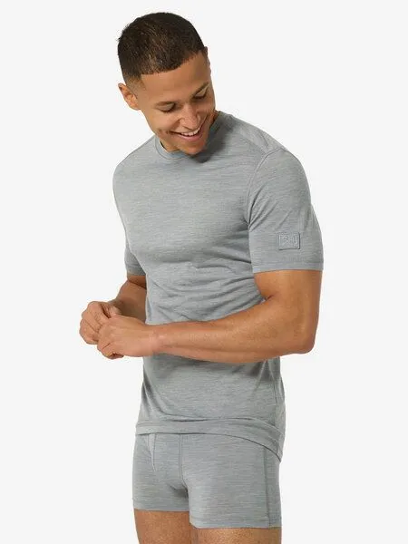 Super.Natural Super.Natural M BIO BASE TEE für Herren, Merino, Cashmere grey melange, – Produktbild 1 von 4