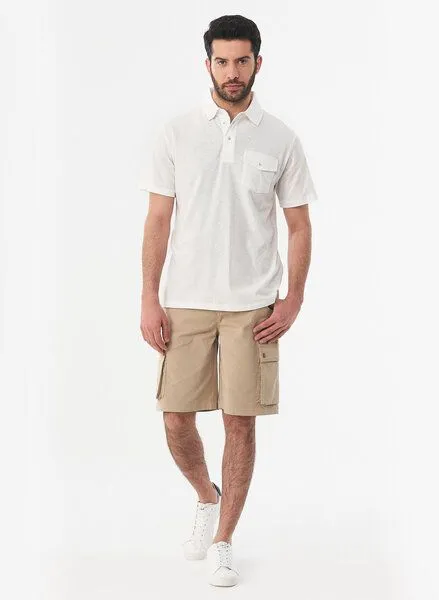 ORGANICATION ORGANICATION Poloshirt aus Leinengemisch mit Brusttasche, White, – Produktbild 2 von 4