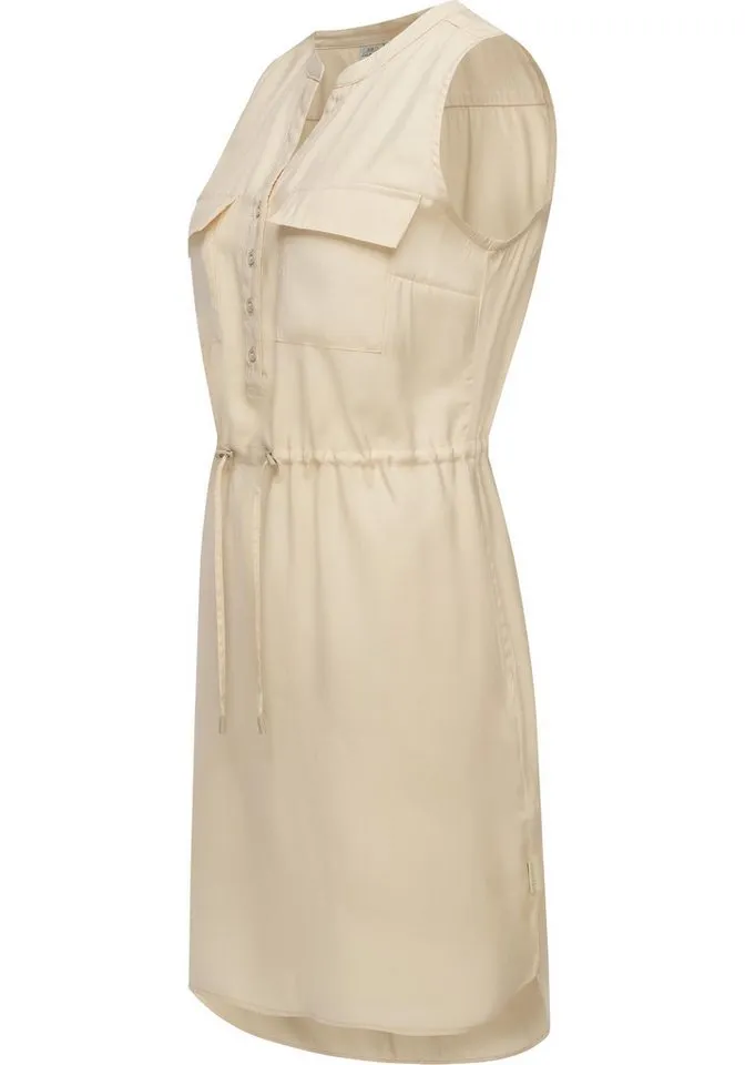 ragwear ragwear Blusenkleid Roissin stylisches Sommerkleid mit Bindeband, Beige|braun, – Produktbild 2 von 2