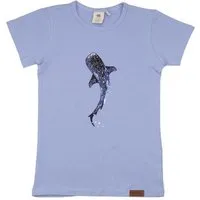 Walkiddy Kinder T-Shirt GOTS zertifiziert Bio-Baumwolle, Hellblau, Wal- und Rochen-Motiv, Walkiddy – Produktbild 1 von 1