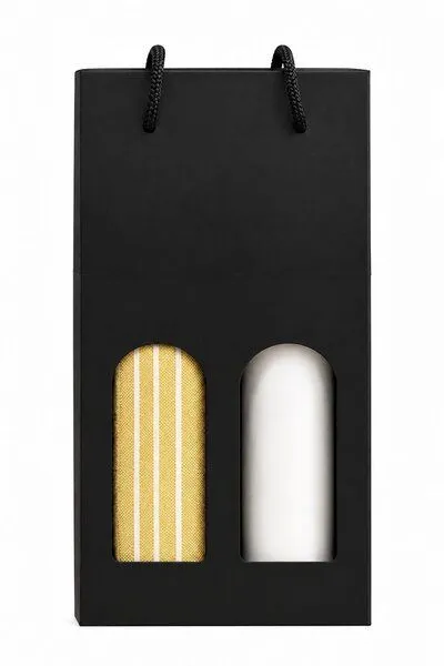 Sandiik Sandiik Allrounder Tuch Geschenke Set mit Thermoflasche, Gelb, – Produktbild 2 von 4