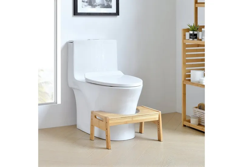 en.casa Badhocker, »Kalajoki« Toilettenhocker WC-Tritthocker Bambus, Beige, – Produktbild 2 von 4