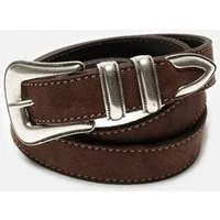 Nudie Jeans Nudie Jeans Unisex Gürtel - Western Silver Belt - aus Leder, Braun, – Produktbild 2 von 4