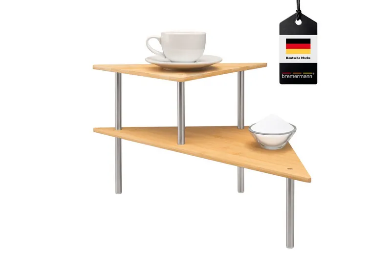 bremermann Küchenregal Küchen-Eckregal, Küchenregal, Gewürzregal, Bambus, Braun, – Produktbild 1 von 5