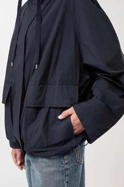 LangerChen LangerChen Modische Kapuzenjacke mit großen Taschen, Navy (blau), – Produktbild 3 von 4