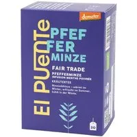 El Puente El Puente Demeter Bio-Kräutertee-Beutel Pfefferminze | Fair Trade | Bio-zertifiziert | Vegan | Glutenfrei – Produktbild 1 von 1
