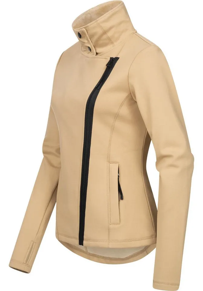 ragwear ragwear Sweatjacke Saskie Modische Damen Kapuzenjacke mit kuschlig weichem Innenfutter, Braun, – Produktbild 3 von 5