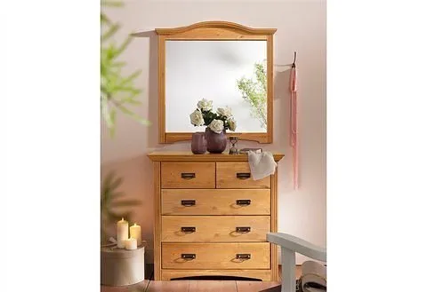 OTTO home Spiegel Konrad, Rahmen aus Massivholz, Landhausstil, FSC®, aus massiver Kiefer, FSC®-zertifiziert, Beige, – Produktbild 4 von 5
