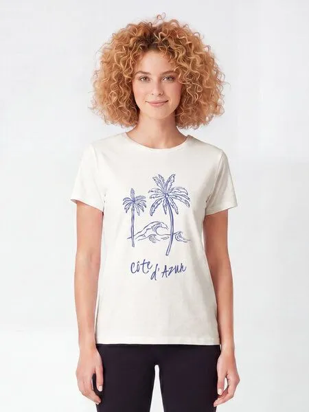 watapparel watapparel T-Shirt Frauen Cote d Azur, Off white, – Produktbild 2 von 2