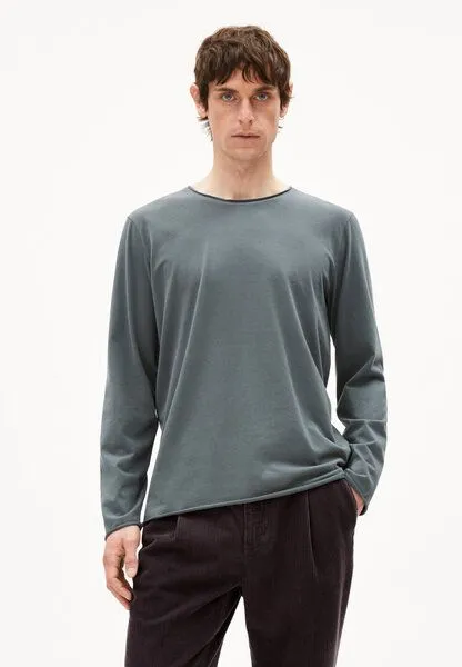 ARMEDANGELS ARMEDANGELS MAARKOS LS BRUSHED Herren Longsleeve aus Bio-Baumwolle, Space steel, – Produktbild 1 von 4