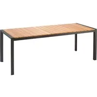 Gartentisch "Paros" B 210 x T 90 x H 76 cm, Teak, Aluminium, anthrazit – Produktbild 1 von 1