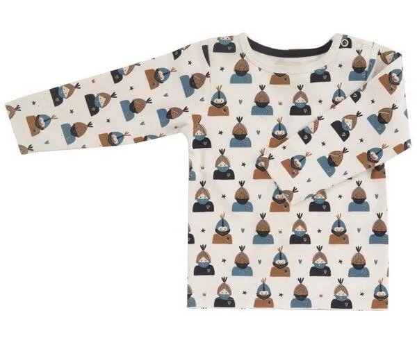 Pigeon by Organics for Kids Pigeon by Organics for Kids Kinder-Langarmshirt mit Aufdruck, Beige (mit ritterdruck), – Produktbild 1 von 1