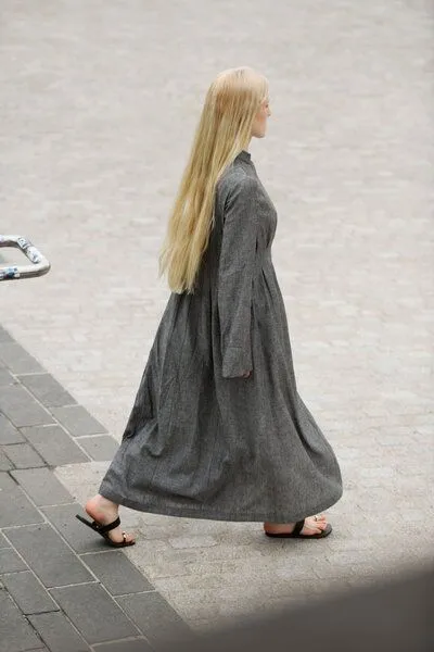 IVA RYCH IVA RYCH Puritan Dress aus Leinen I Deadstock, Grau, – Produktbild 2 von 3