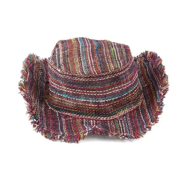 short'n'pietz short'n'pietz Sommerhut aus Hanf, Lila bunt gestreift, – Produktbild 3 von 4