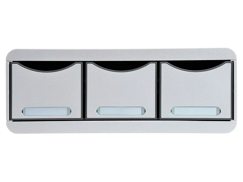 Exacompta Exacompta Schubladenbox Modulo "Office", DIN A4+, 3 Schubladen geschlossen, lichtgrau – Produktbild 1 von 2
