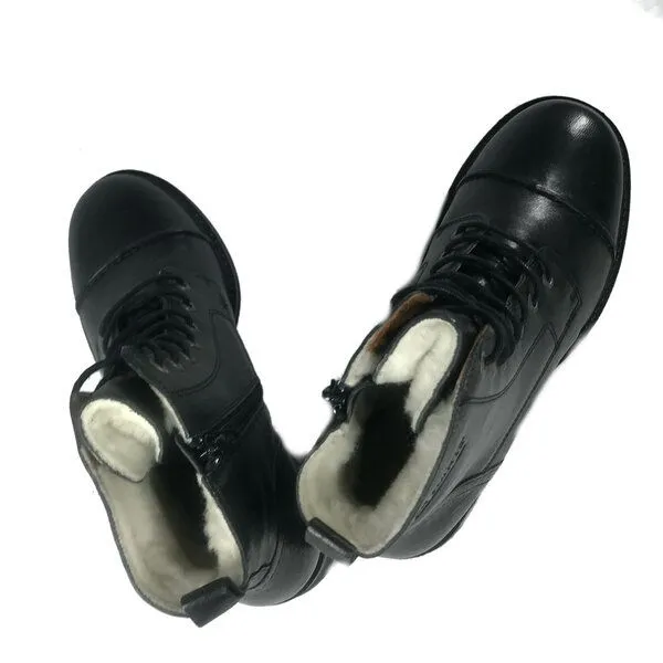 Ten Points Ten Points gefütterte Schnürstiefel, Pandora Boots, vegetabil gegerbtes Leder, Schwarz, – Produktbild 8 von 8