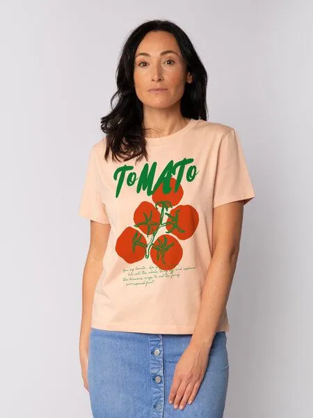 watapparel watapparel T-Shirt Frauen Tomato, Fraiche peche, – Produktbild 1 von 4